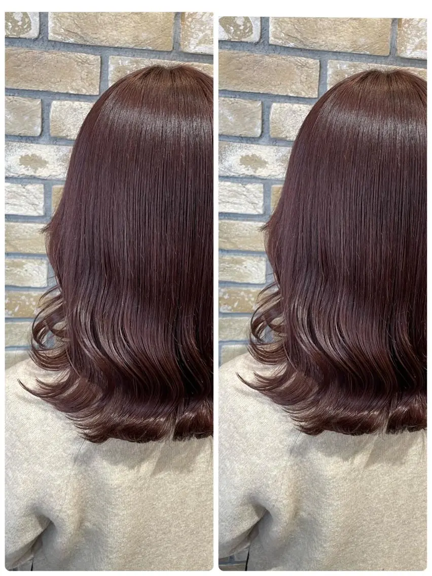ミディアム カラー カット ヘアカラー トリートメント 🌟透明感カラー 🌟松岡勇輝のヘアスタイル