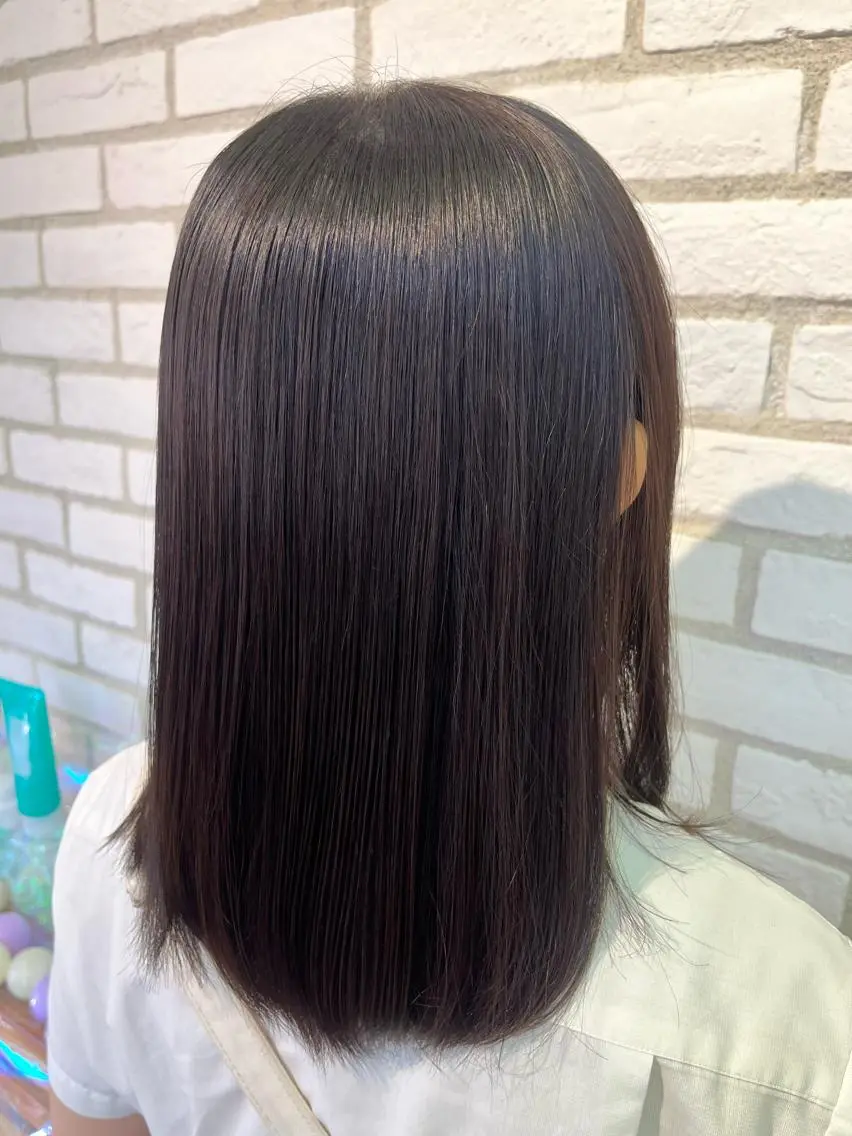 セミロング パーマ カット 縮毛矯正 《艶髪質改善》 かのん☽⑅ ˖のヘアスタイル