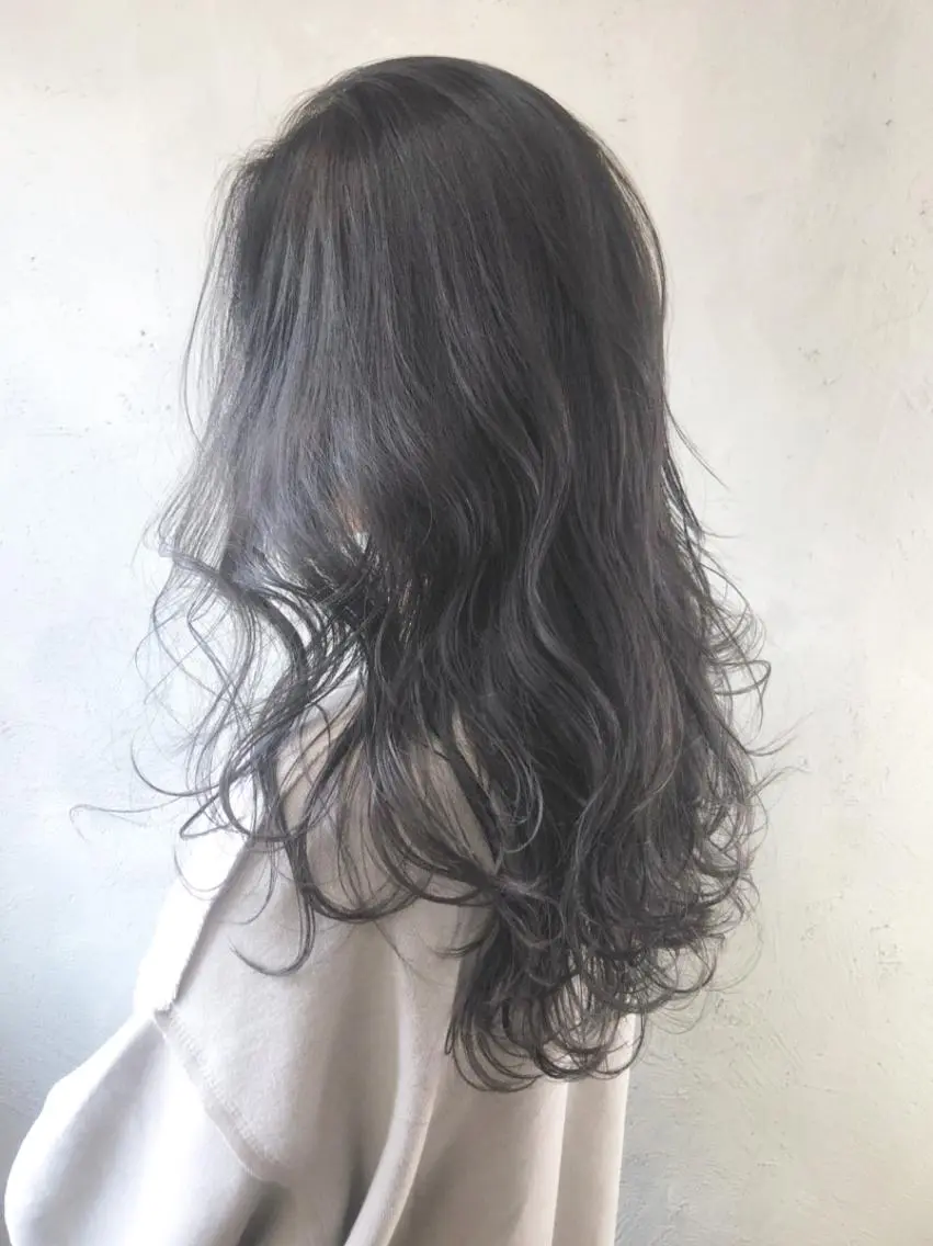 セミロング カラー パーマ ヘアアレンジ グレージュ ITbyALBUM 中野店のヘアスタイル