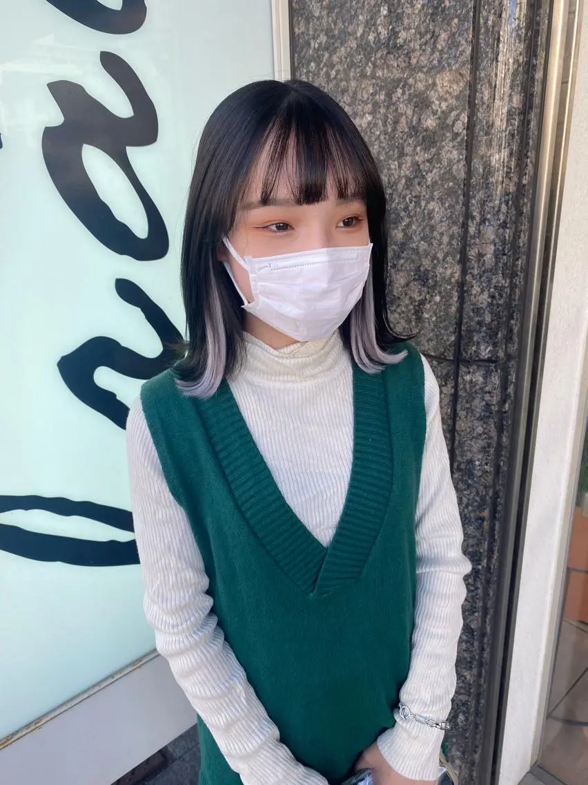 ミディアム カラー パーマ ヘアアレンジ ネイル マツエク・マツパ 川上 麻梨阿のヘアスタイル