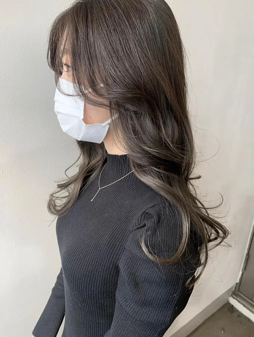 ロング カラー ベージュカラー グレージュ オリーブベージュ オリーブグレージュ オリーブグレー 🌟アレンジが似合う カラー🌟Rumiのヘアスタイル