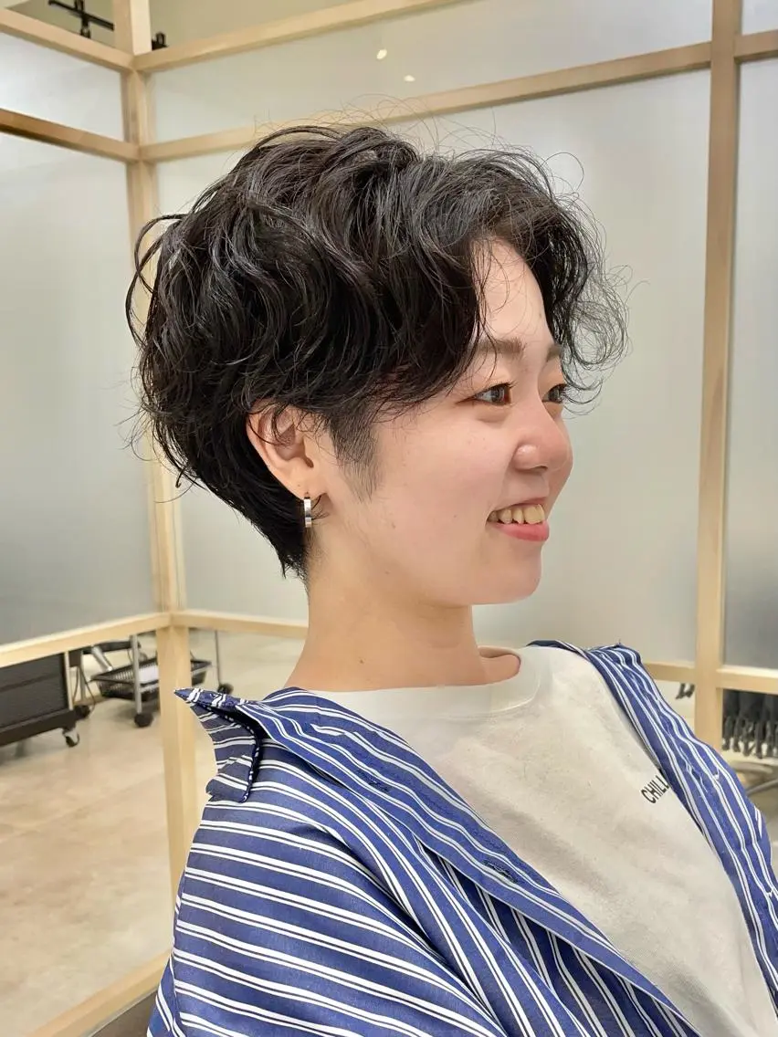 ショート パーマ カット パーマ ショートヘア相談所✨ 澤里大のヘアスタイル