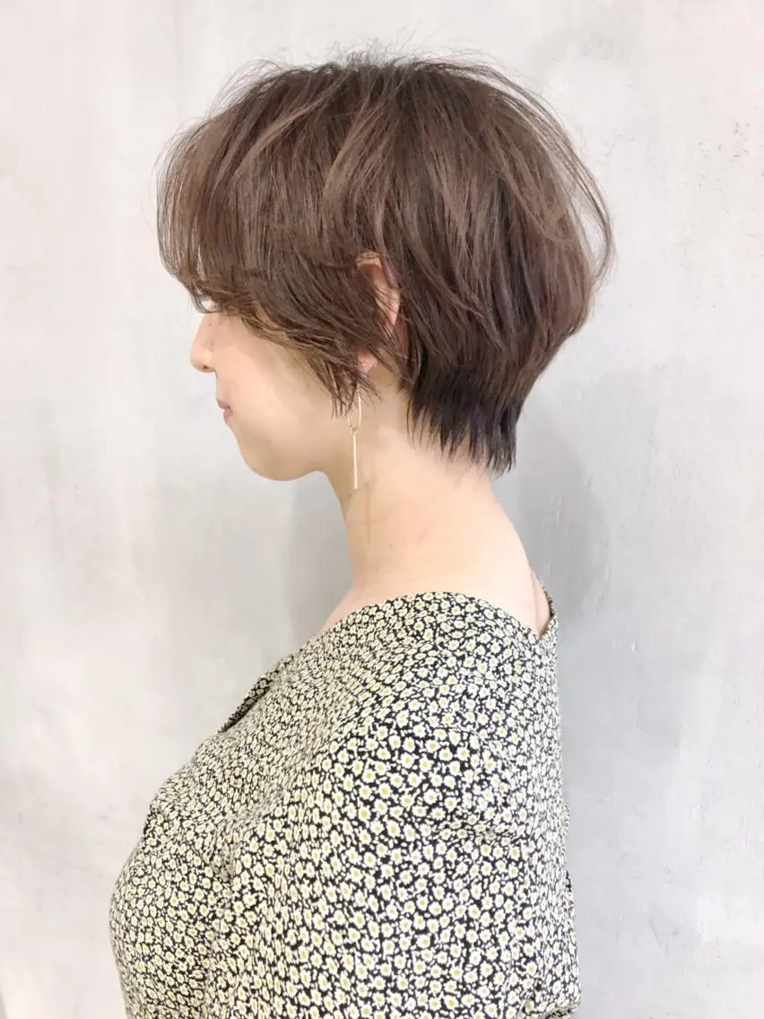 ショート カラー パーマ ヘアアレンジ ショートヘア ITbyALBUM 中野店のヘアスタイル