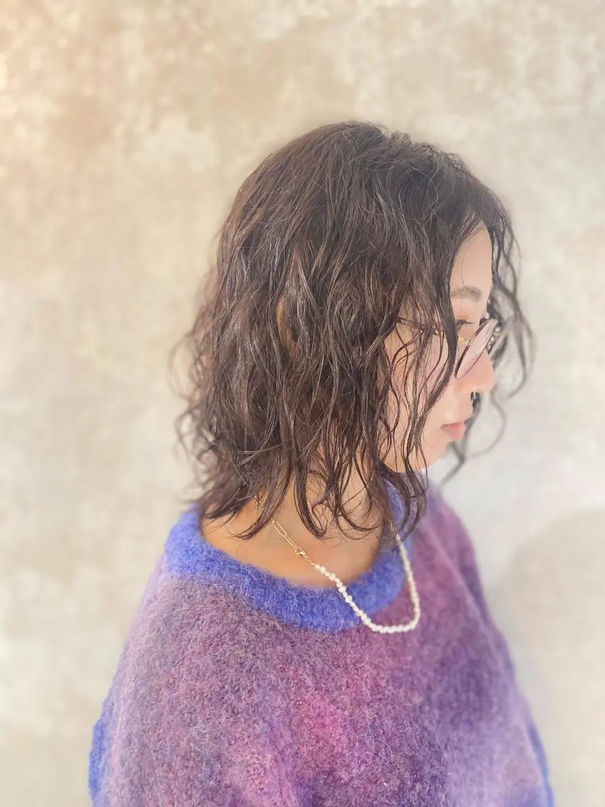 ミディアム パーマ お任せオーダー 専門美容師のヘアスタイル