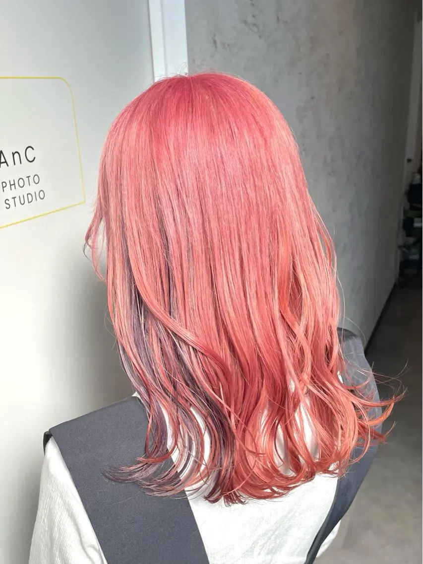 セミロング カラー ブリーチ カット ヘアカラー 👑髪質改善カラー 中垣斗希のヘアスタイル