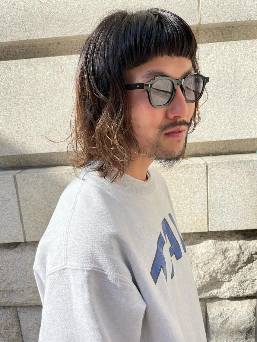 ショート カラー パーマ メンズ くるくるパーマ aikoのヘアスタイル