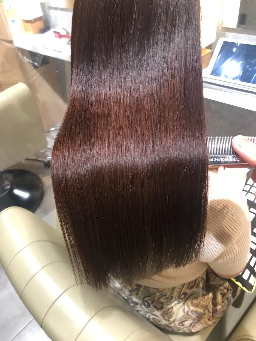 セミロング カット 縮毛矯正 トリートメント 【髪質改善特化･ 福田航洋】のヘアスタイル