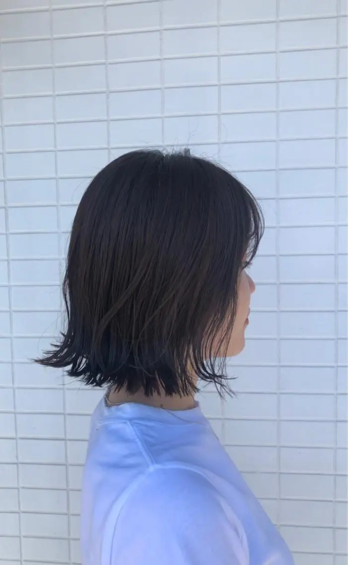 ミディアム カット ヘアカラー トリートメント 菊池 幹のヘアスタイル