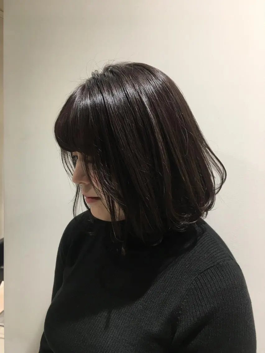 ミディアム カラー 🤍顔まわりカット/ ボブ/SHIMADAのヘアスタイル