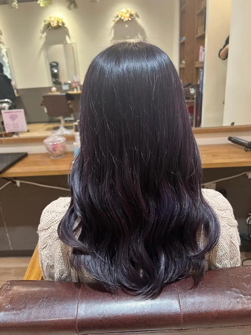 セミロング カラー カット ヘアカラー トリートメント たけだ れなのヘアスタイル