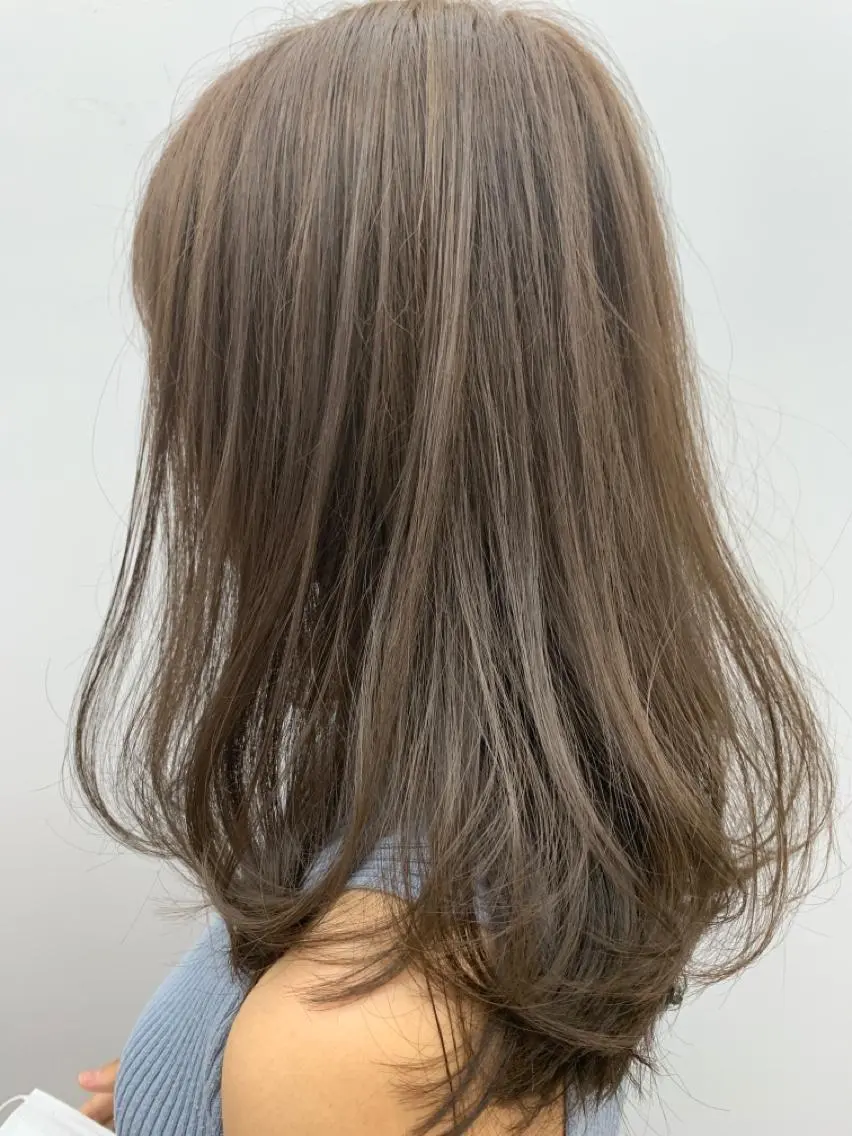 ミディアム カラー グレージュ 縮毛矯正×髪質改善 店長 DAITOのヘアスタイル