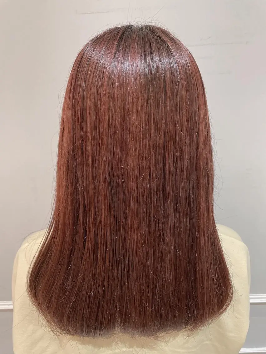 セミロング カラー ブラウンカラー ピンクカラー ピンクブラウン カット ヘアカラー トリートメント 🦖鶴岡 香純🦖のヘアスタイル