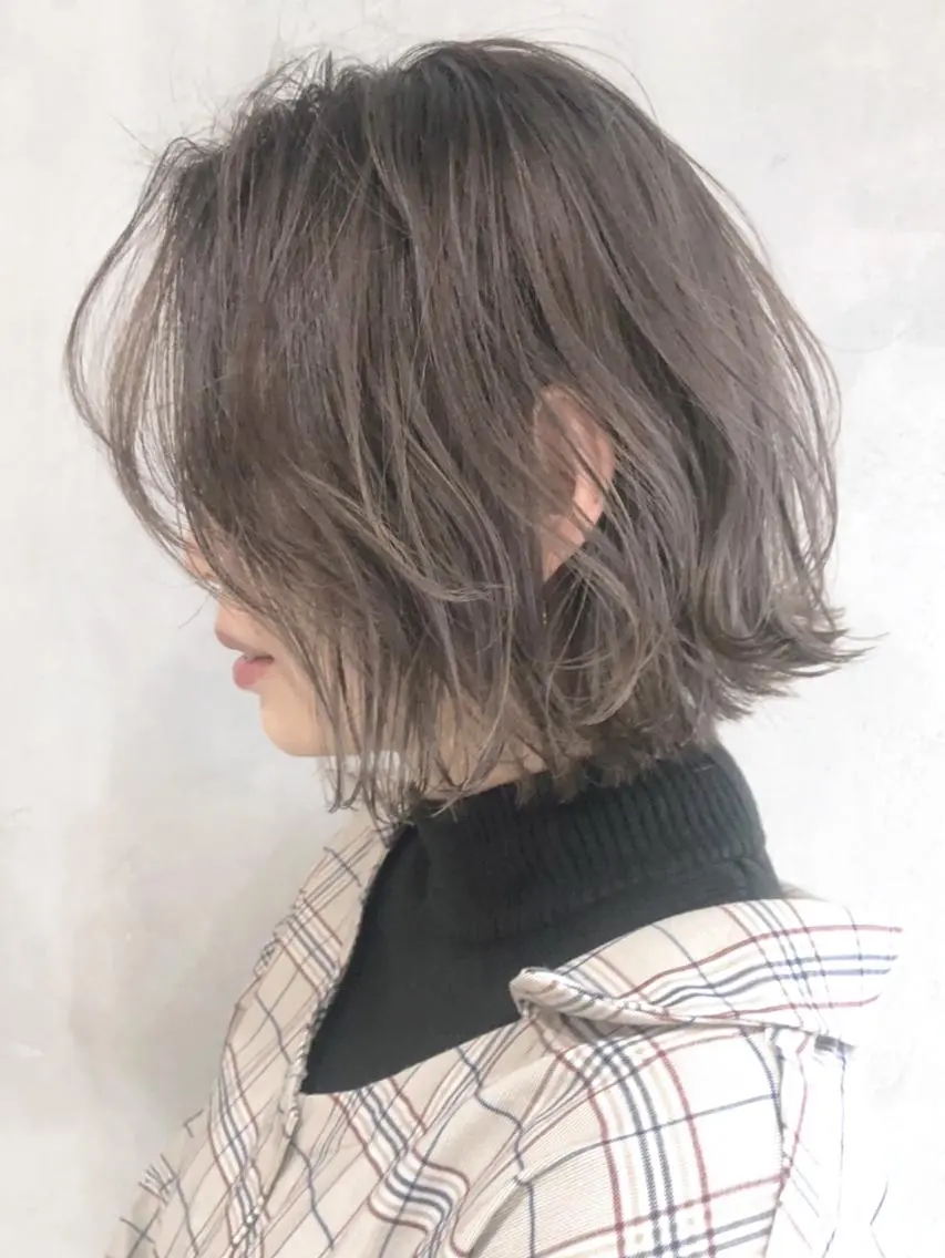 ミディアム カラー パーマ ヘアアレンジ ボブ ITbyALBUM 中野店のヘアスタイル