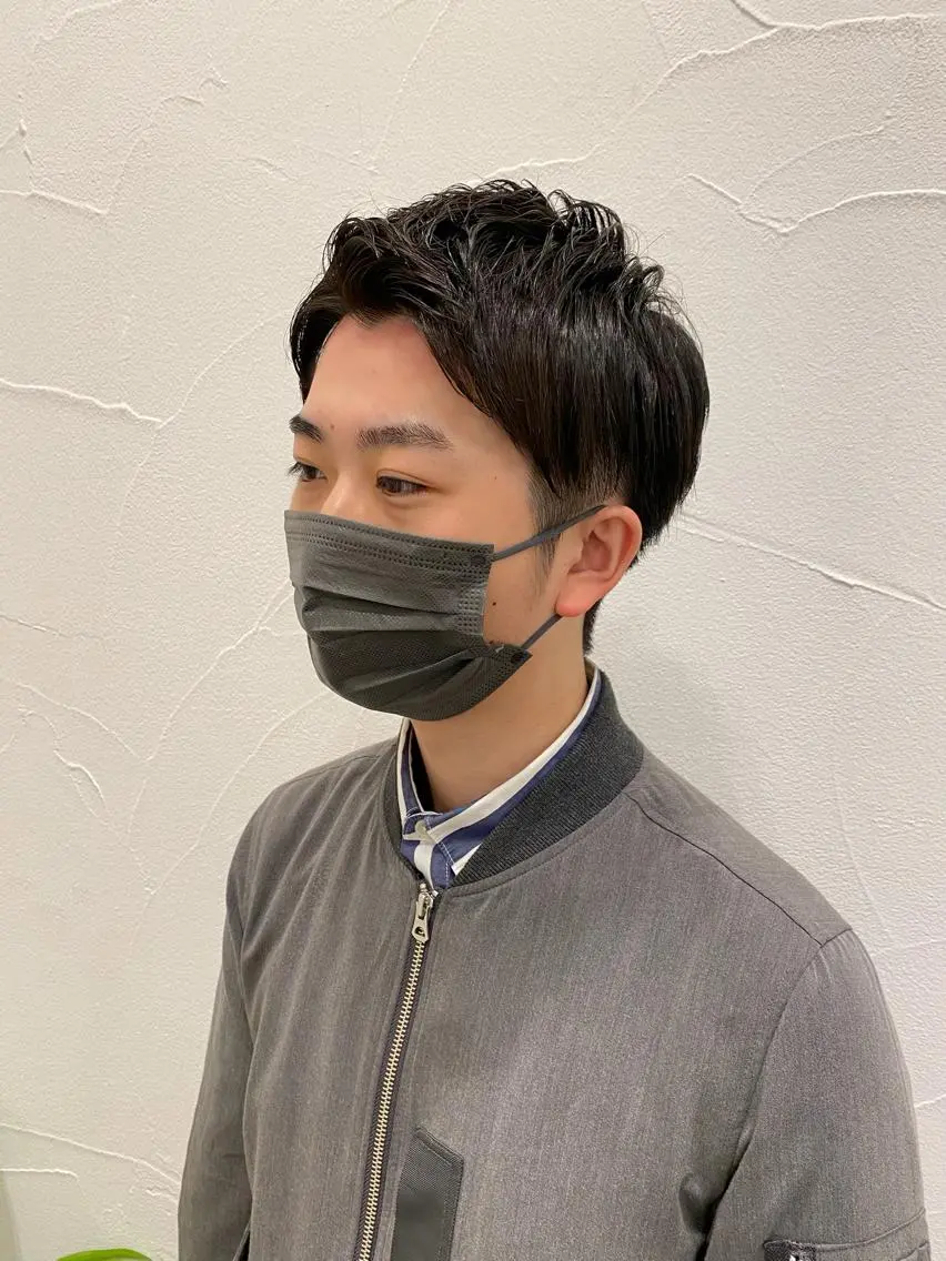ショート パーマ メンズ ビジネス メンズ就活ヘア メンズパーマ Ash中目黒店 榊間茜のヘアスタイル