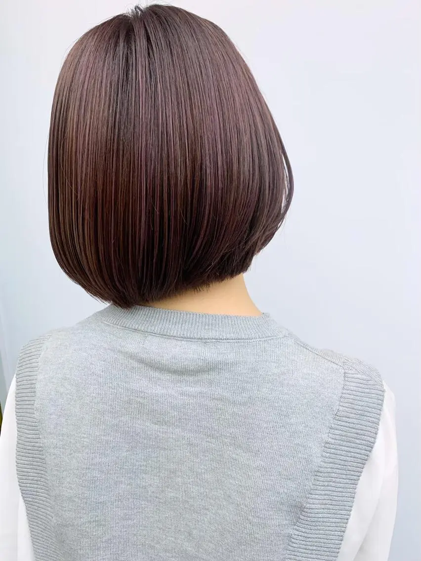 ミディアム ボブ 髪質改善 外ハネヘア カット ヘアカラー トリートメント ⭐️N° blao 名古屋栄【髪質改善】のヘアスタイル