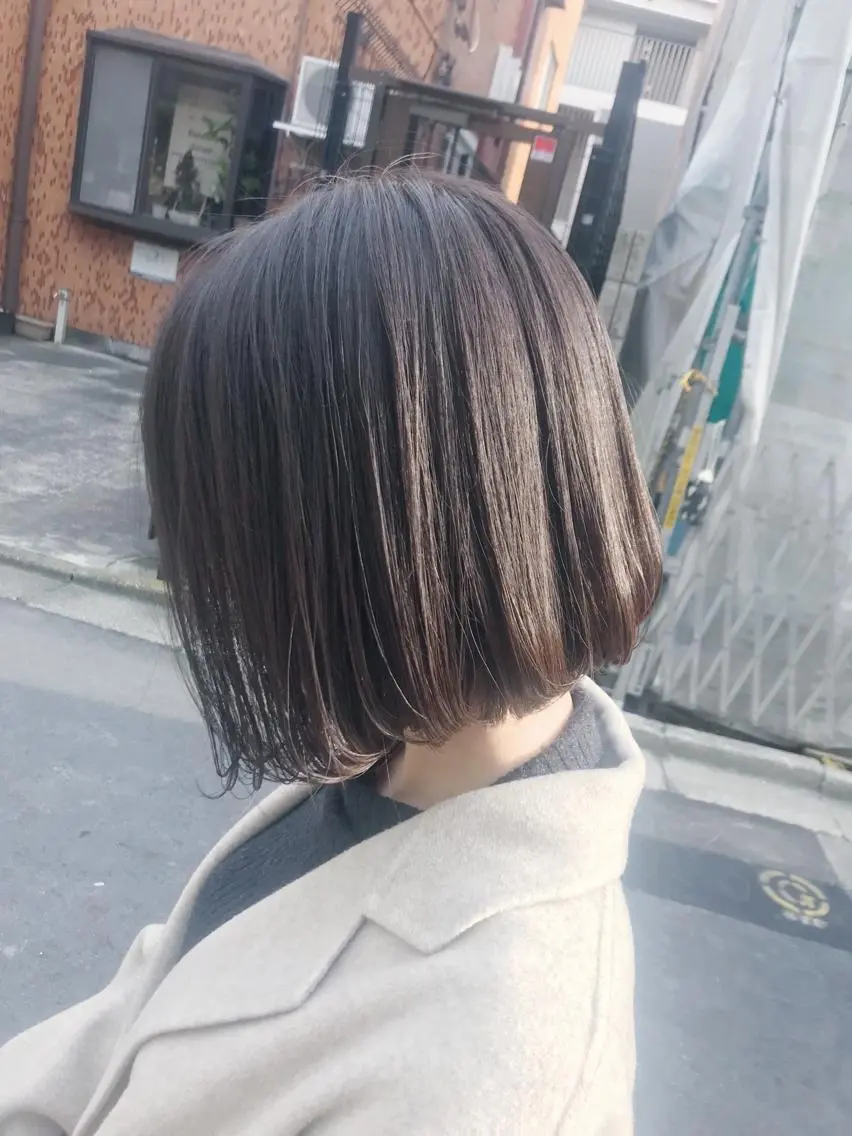 ショート カラー グレージュ ボブ 【完全マンツー 恵比寿】佐藤 翔のヘアスタイル