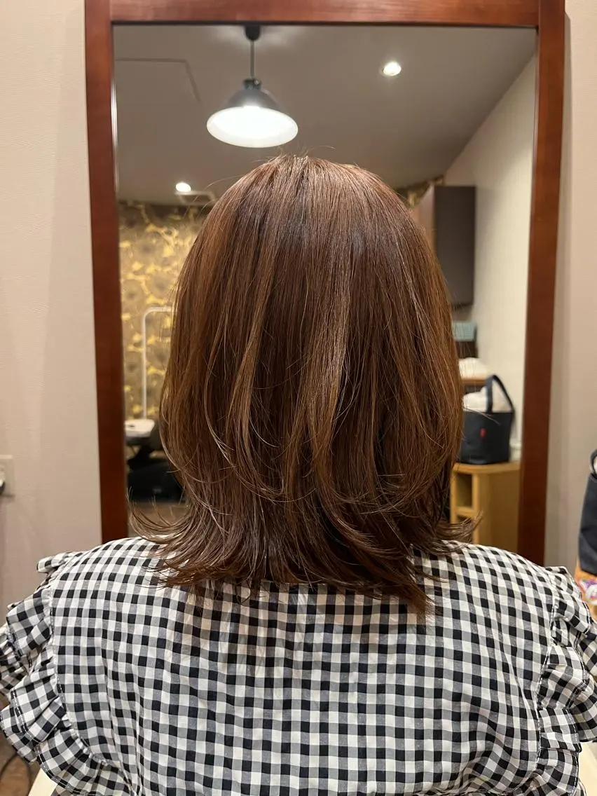 ミディアム カラー アッシュ ベージュカラー ブリーチ ケアブリーチ ダブルカラー 🌼あんなtrend color🌼のヘアスタイル