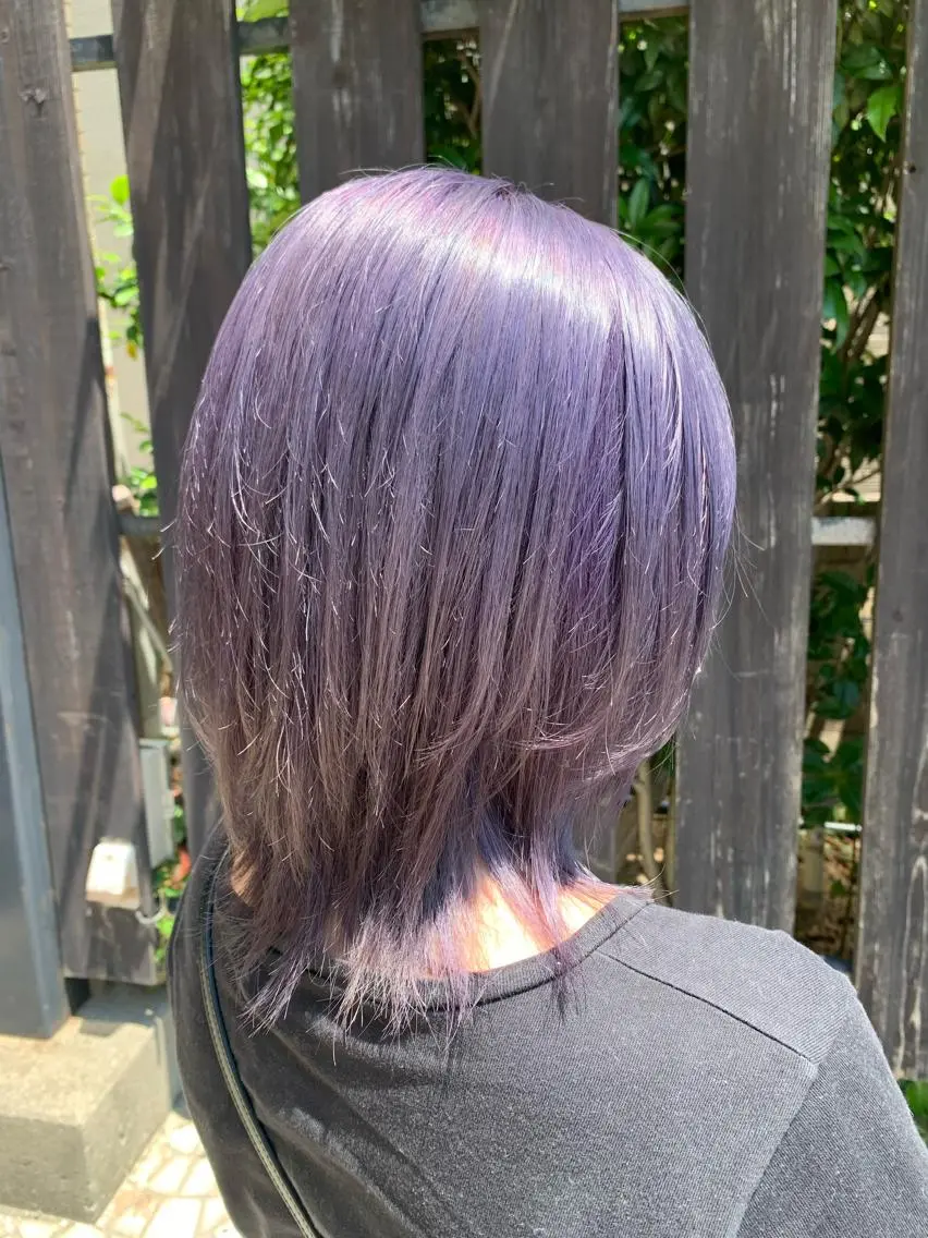 ミディアム カラー ブリーチ 多田 彩香のヘアスタイル