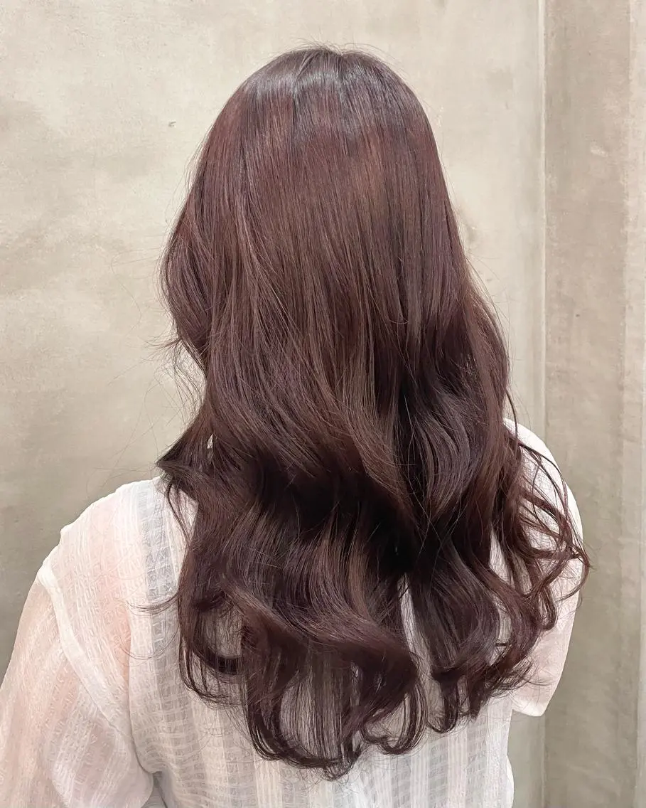 ロング カラー カット ヘアカラー トリートメント 【ピンク/韓国ヘア/ ヘアセット】亜海のヘアスタイル