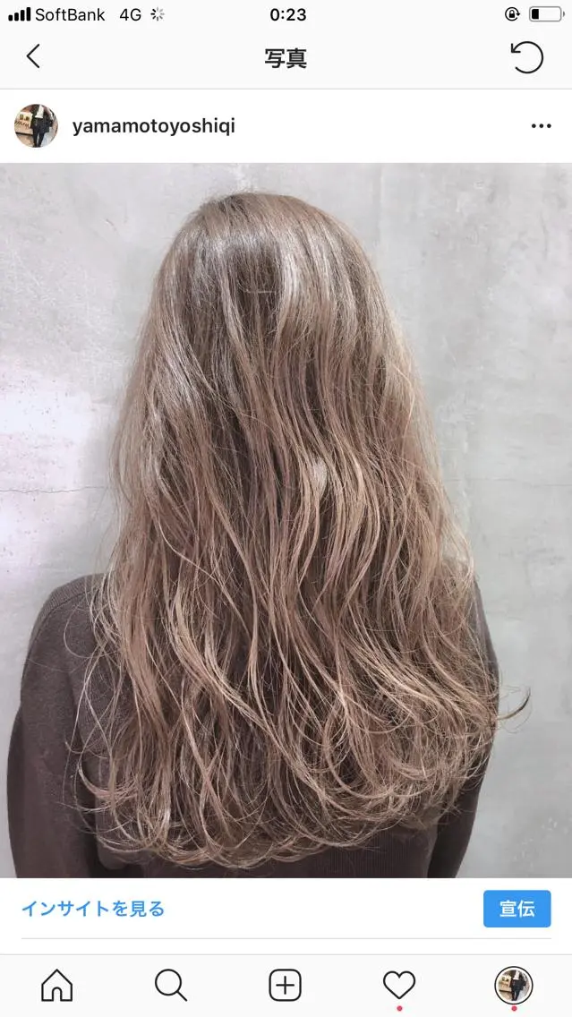 セミロング カラー メンズ ブリーチダブルカラー 元町三宮/三ノ宮のヘアスタイル
