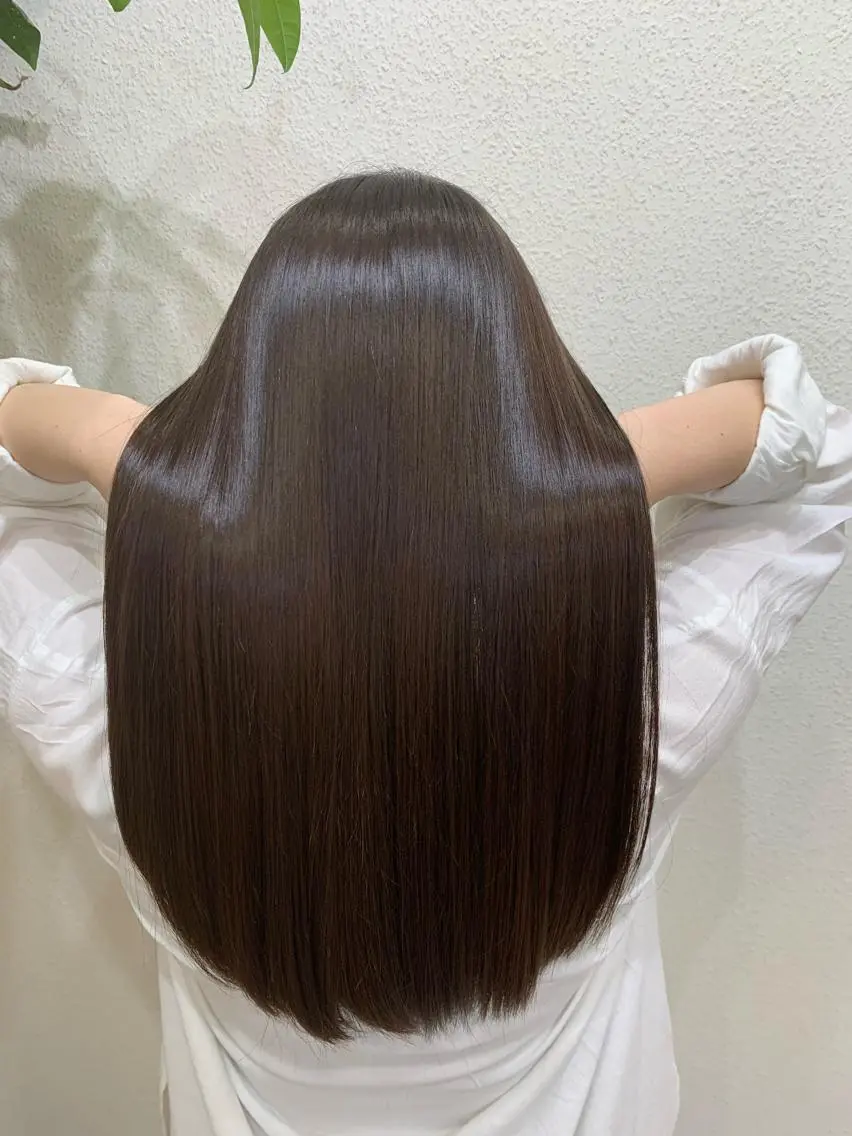 ロング 縮毛矯正 LINO west 髪質改善サロン🏝のヘアスタイル