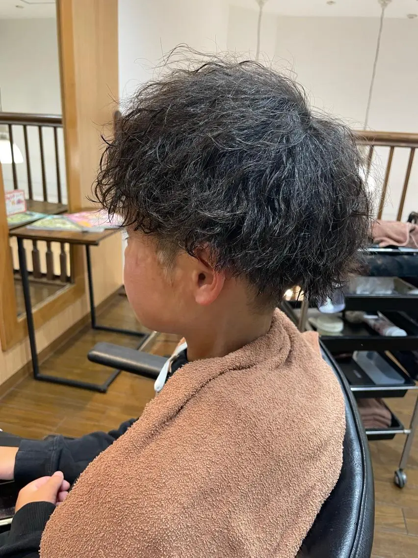 パーマ キッズ 浅香山✨美髪✨ やまもとあきこのヘアスタイル