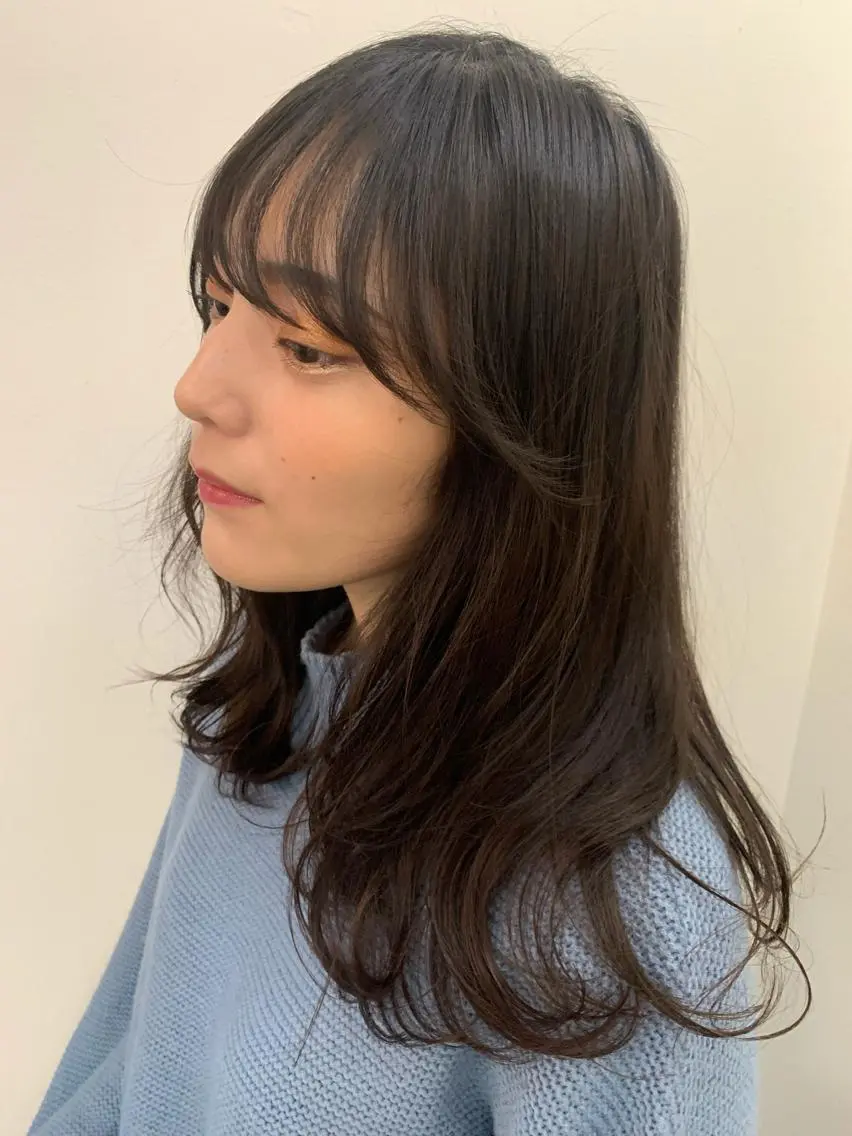 ロング カラー ブルーカラー 顔周りカット HARUKA ⭐️モデル募集中⭐️のヘアスタイル