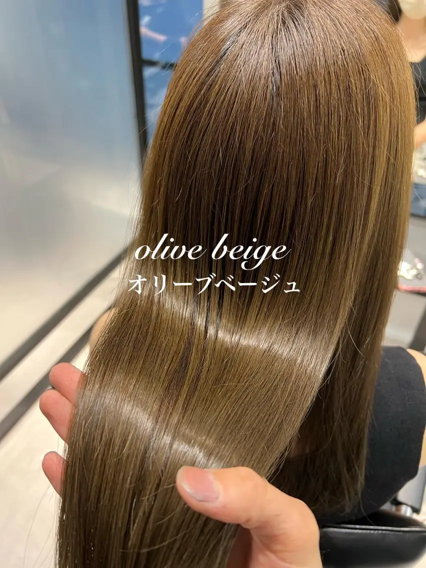 セミロング カラー 縮毛矯正　野口 恵のヘアスタイル