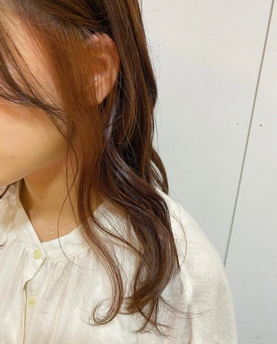 カラー ブラウンカラー オレンジ オレンジブラウン 🫧顔周りカット 🫧樫村優香のヘアスタイル