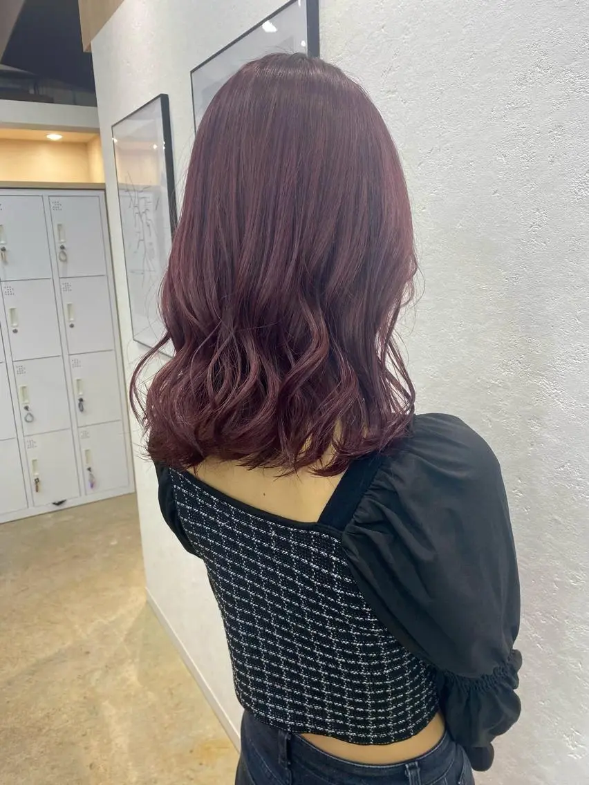 ミディアム カラー ヘアアレンジ ヘアカラー トリートメント 小顔カット/艶 カラー特化♡MIHOのヘアスタイル