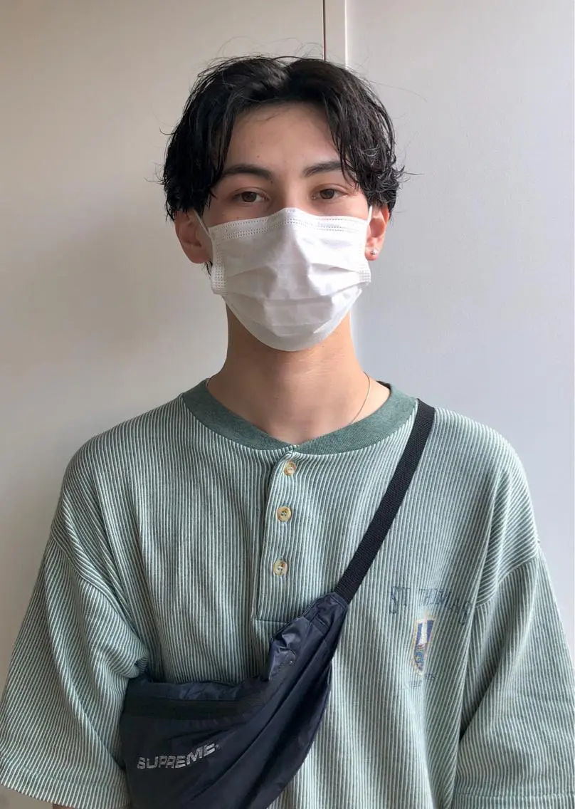 メンズ センターパート メンズパーマ カット パーマ トリートメント 渋谷メンズカット/ 工藤靖也のヘアスタイル
