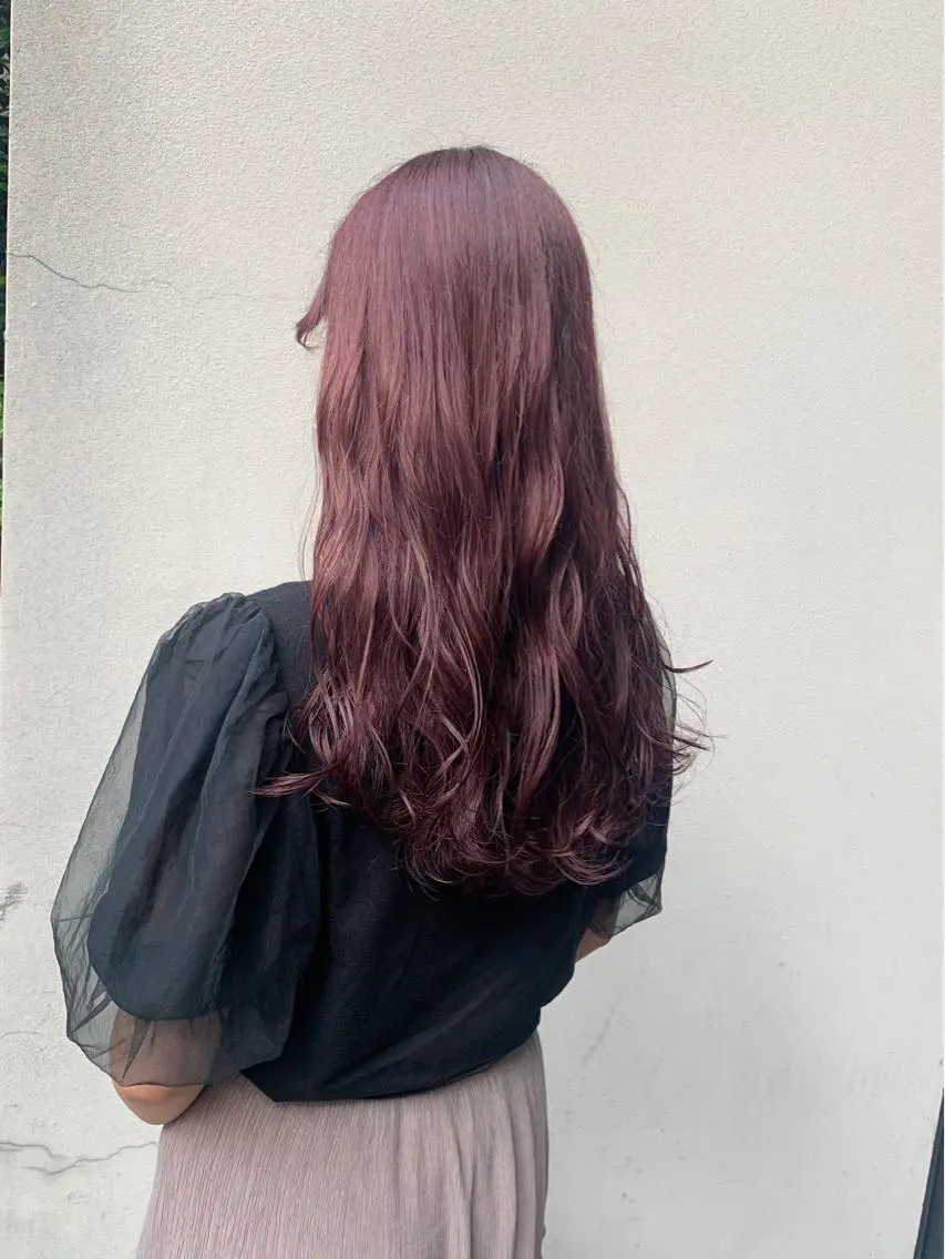 セミロング カラー ベージュカラー ピンクカラー ピンクベージュ カット ヘアカラー トリートメント 矢野 晃平のヘアスタイル