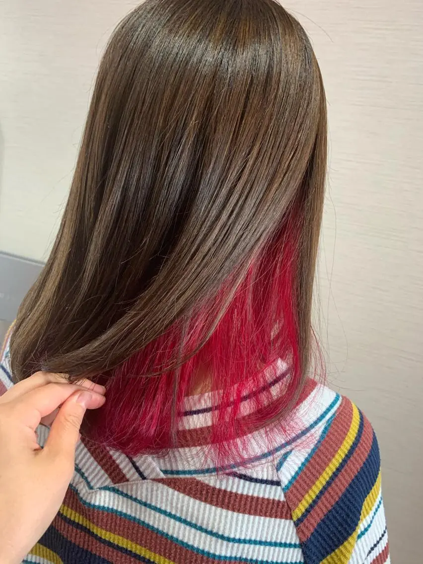 ミディアム カラー 蓮見友里 PiSTA／portのヘアスタイル