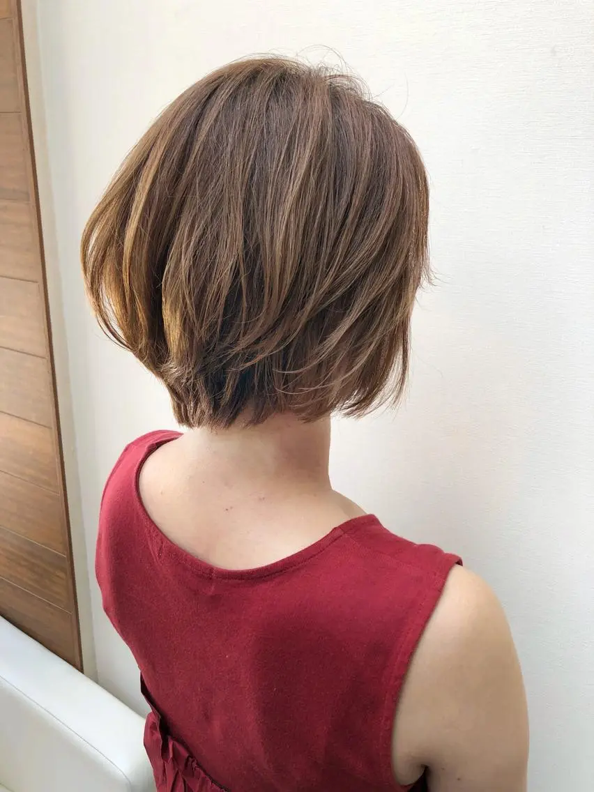 ショート カラー ショートボブ ボブ ショートヘア ナチュラルスタイル/ 透明感カラー/比嘉のヘアスタイル