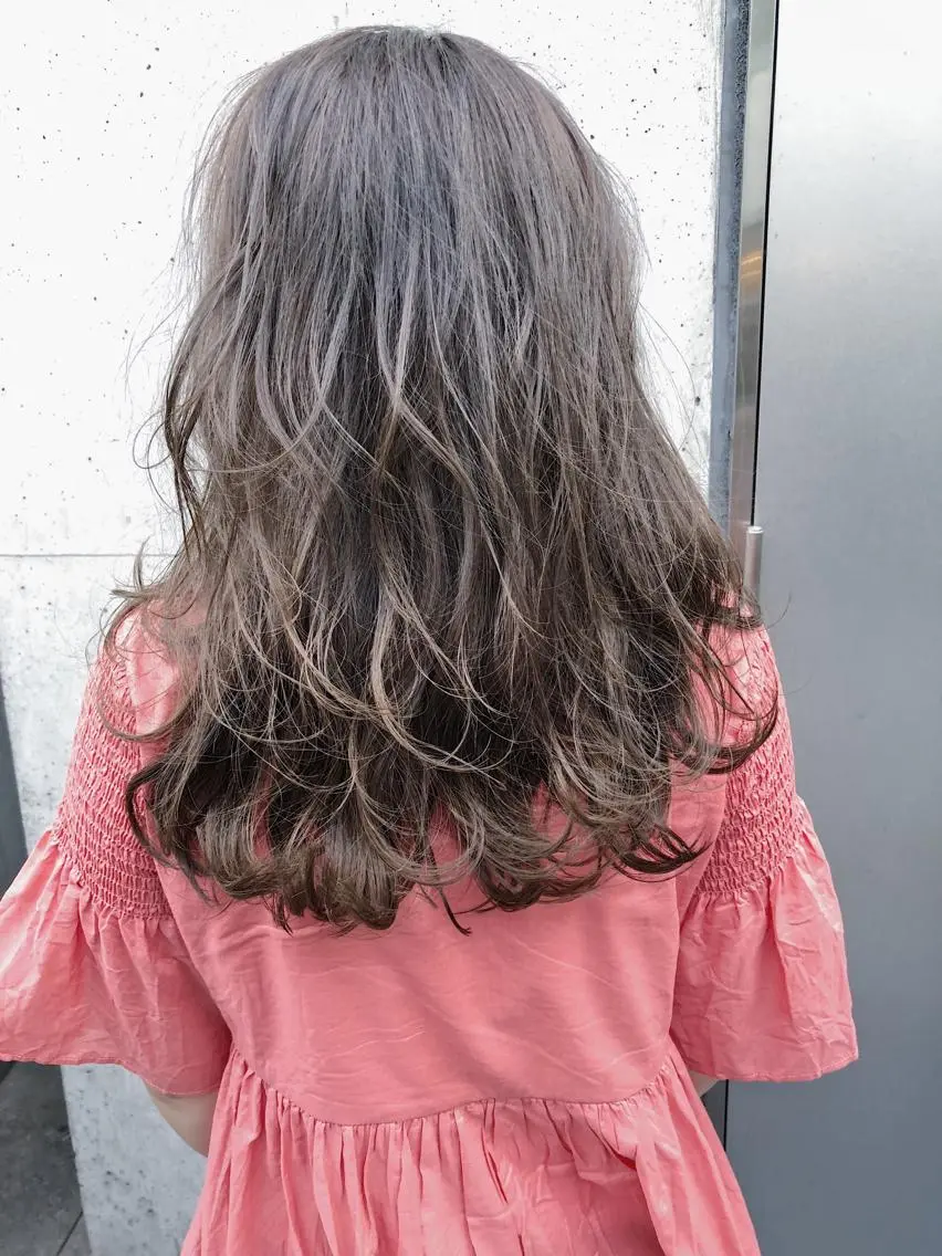 ロング カラー ハイライトカラー ハイライト 似合わせ専門美容師 なかじまのヘアスタイル