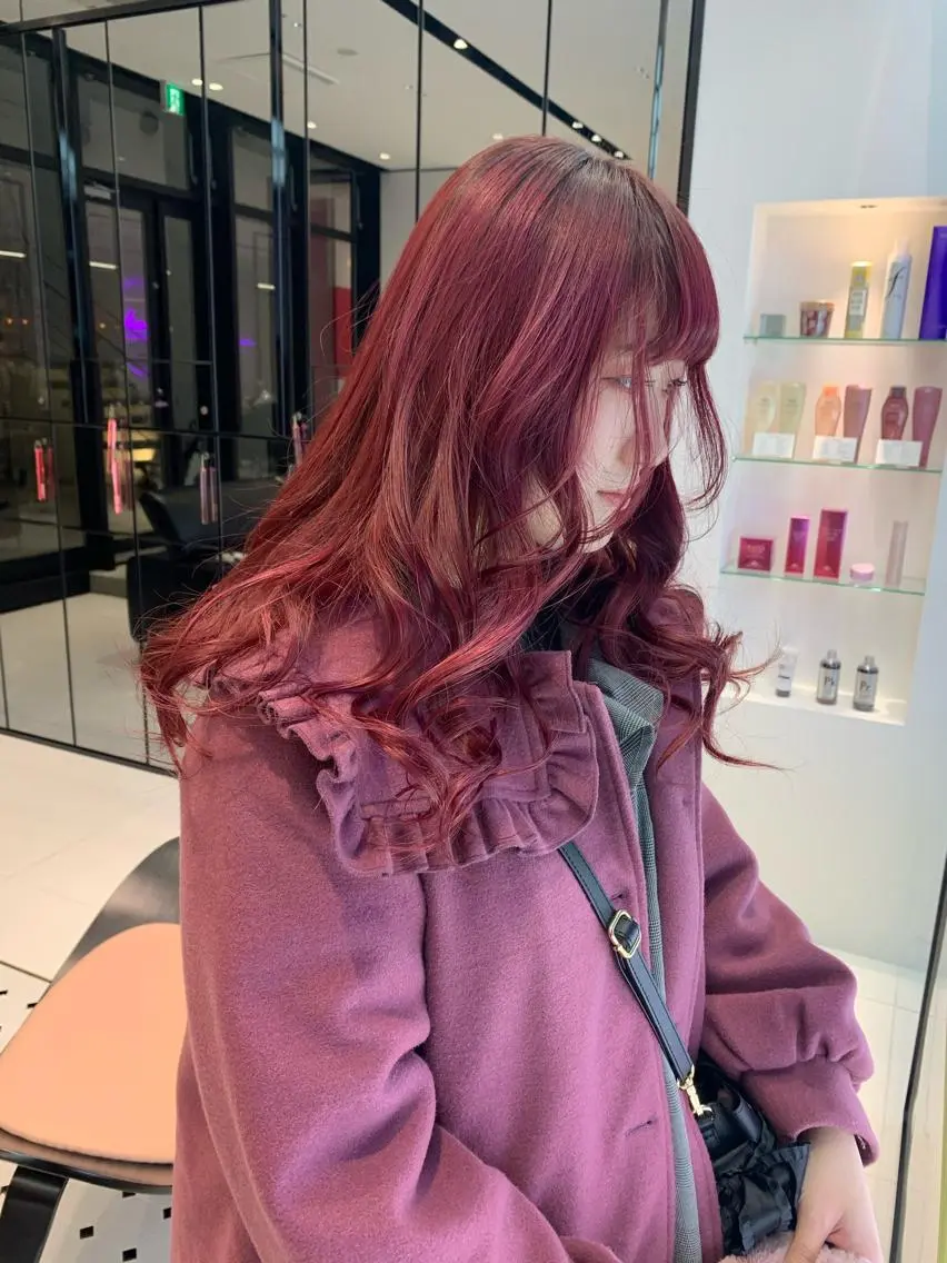 ロング カラー ブリーチ ハッシュカット /MANAMIのヘアスタイル