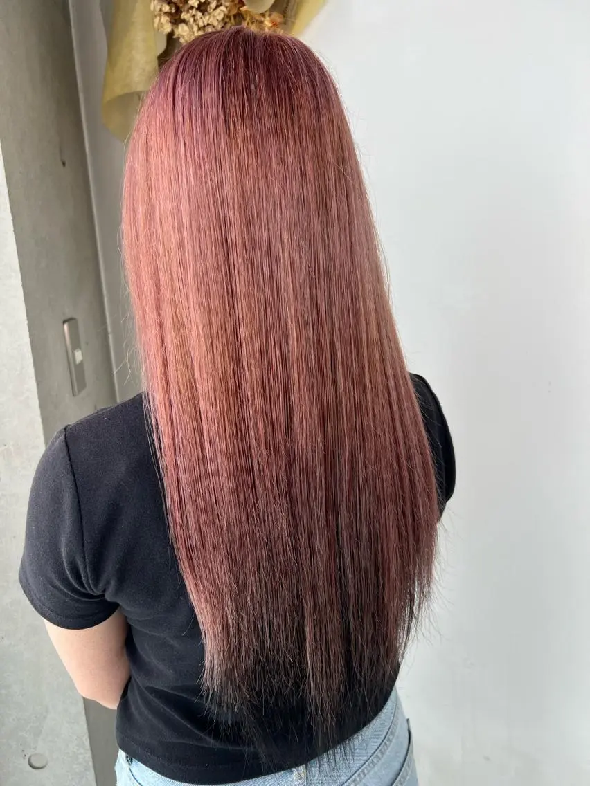 ロング カラー ピンクカラー 韓国風ヘア 後藤 卓哉のヘアスタイル