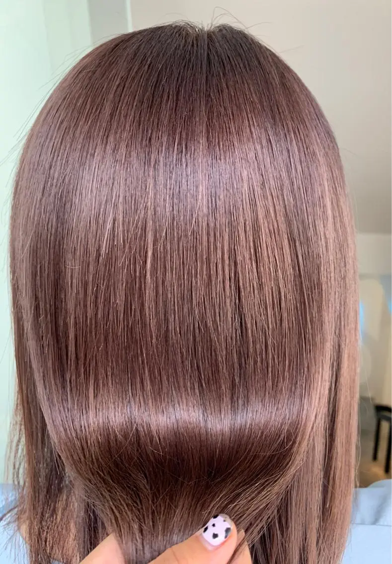 ミディアム ピンクブラウン 髪質改善 トリートメント ヘアカラー トリートメント Kureha/ネイル トレンドヘアのマツエク・マツパデザイン