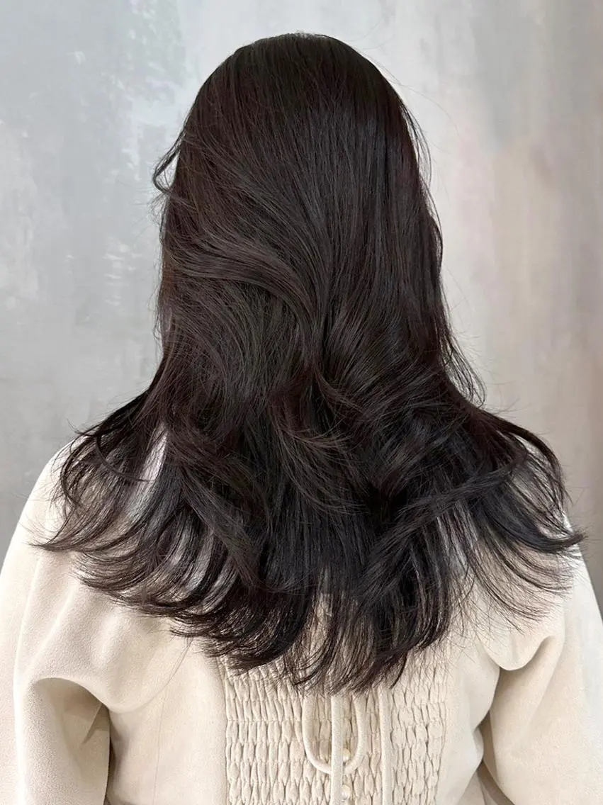 セミロング カラー ラベンダーカラー レイヤーカット カット ヘアカラー トリートメント ITbyALBUM 藤沢店のヘアスタイル