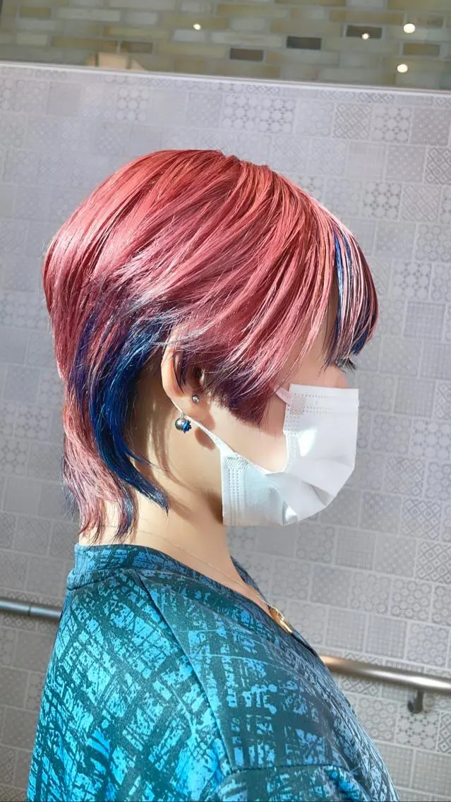 ショート カラー ヘアカラー トリートメント 湯田 竜也のヘアスタイル