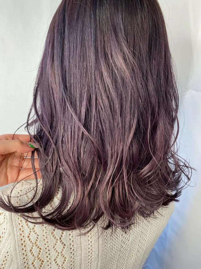 ミディアム ヘアカラー Hatanaka Airiのヘアスタイル