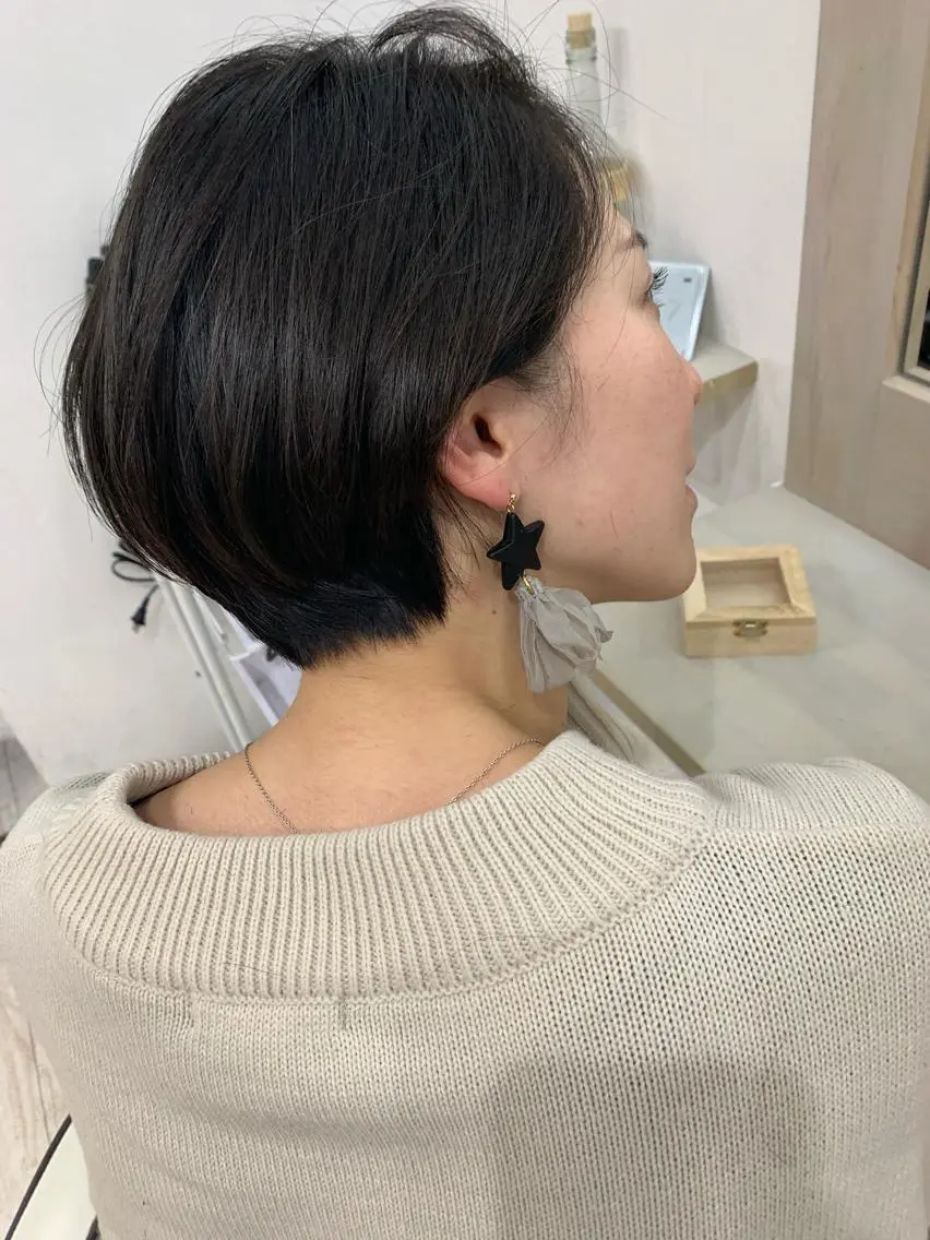 ショート カット トリートメント 京都大人女性ショート 徒歩1分/秋山のヘアスタイル