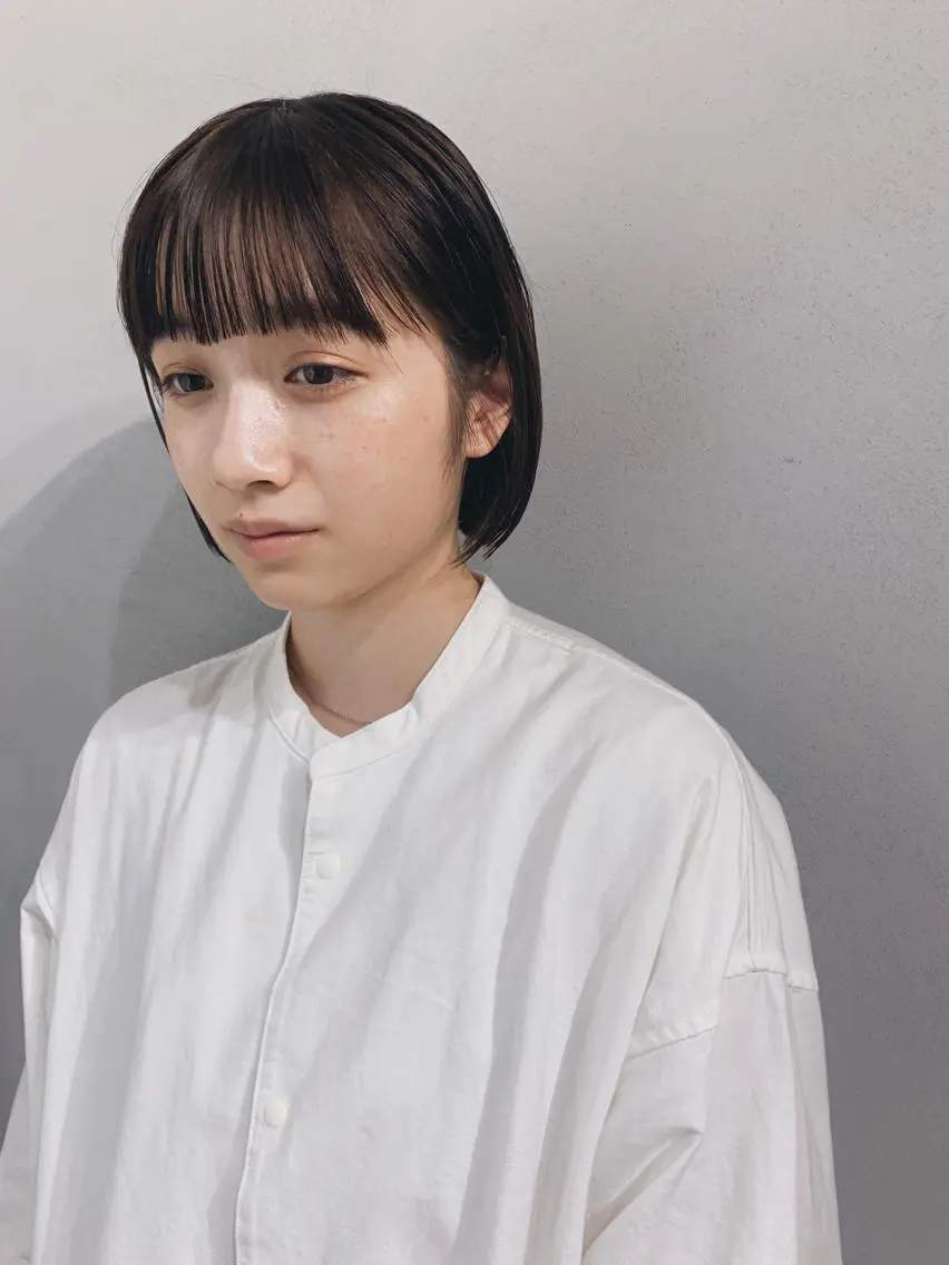 ショート カラー ボブパーマコテ巻き風 パーマNo1深江秀平のヘアスタイル