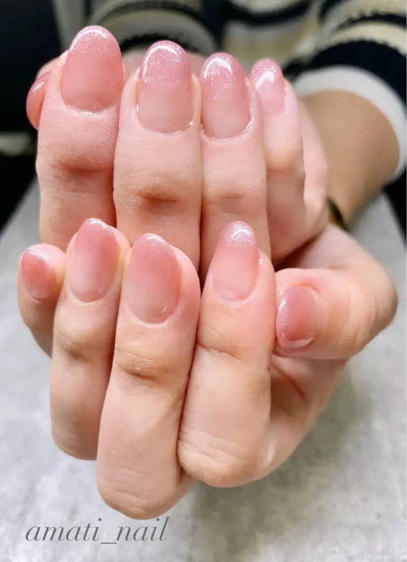 ネイル 入学式 フットネイル ジェルネイル グラデーション マグネットネイル ハンドネイル amati_nail TAKAKOのネイルデザイン