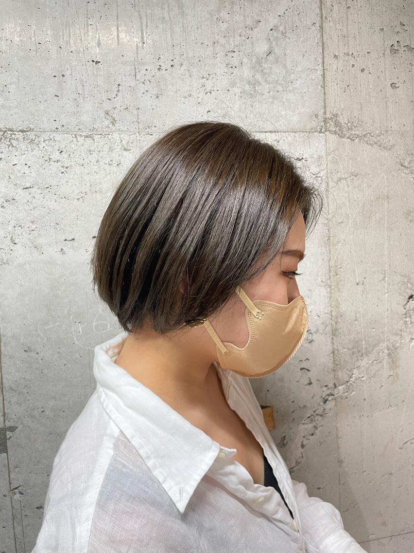 ショート カット 阿部 智子のヘアスタイル