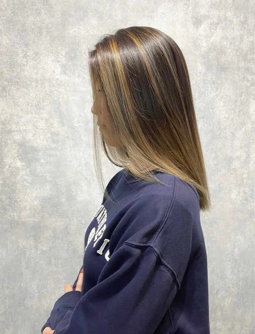 ロング カット ヘアカラー トリートメント en Siena エンシエナのヘアスタイル