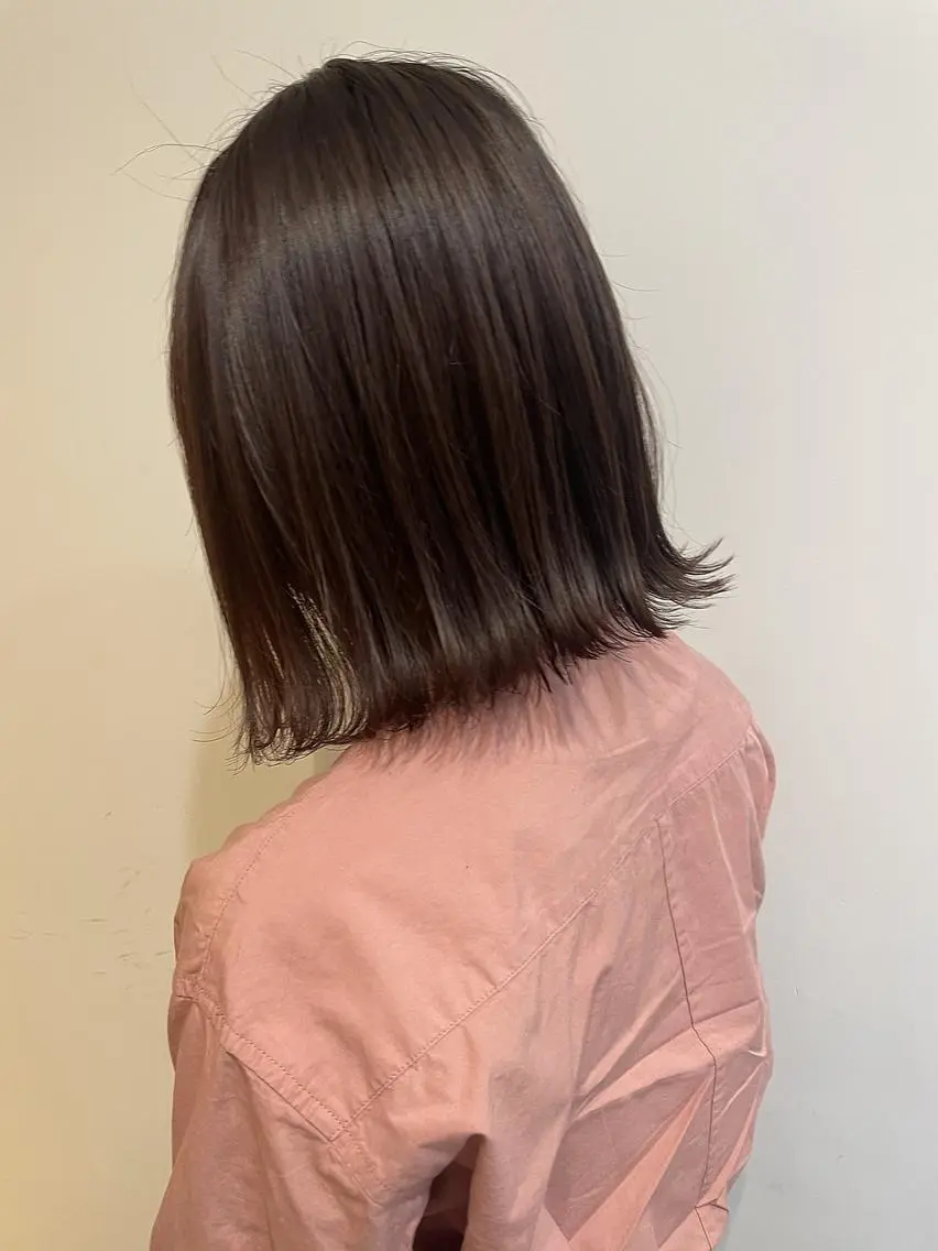 ミディアム カラー ミディアムパーマ ダブルカラー グラデーションカラー ハイライトカラー イルミナカラー カット ヘアカラー CEINE PATHのヘアスタイル