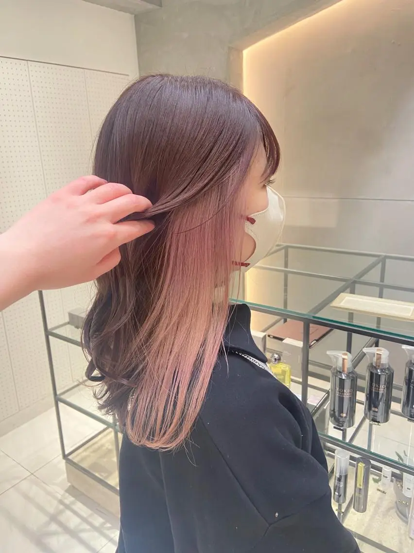 セミロング カラー ブリーチ APOLLO♡ ＭＩＯのヘアスタイル