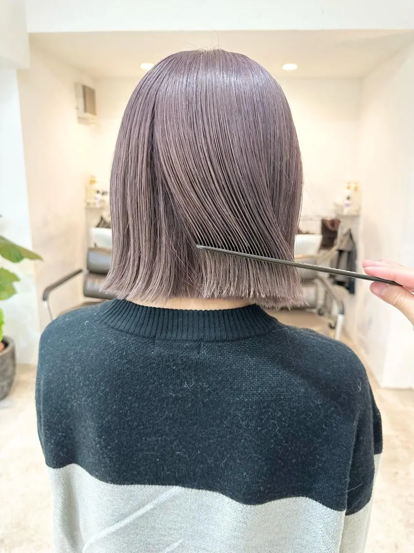 ミディアム カラー ヘアカラー トリートメント ヘッドスパ ヘアセット kai .のヘアスタイル