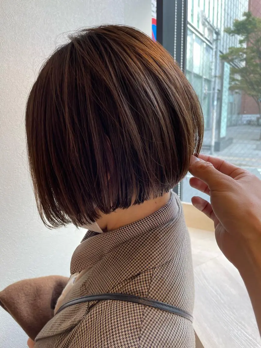 ショート ボブ 小顔カット カット トリートメント ショート✨顔まわり マツモト ショウゴのヘアスタイル